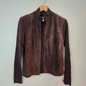Vintage Mossimo Leather Wool Suede Jacket